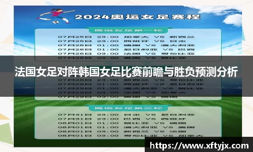 法国女足对阵韩国女足比赛前瞻与胜负预测分析