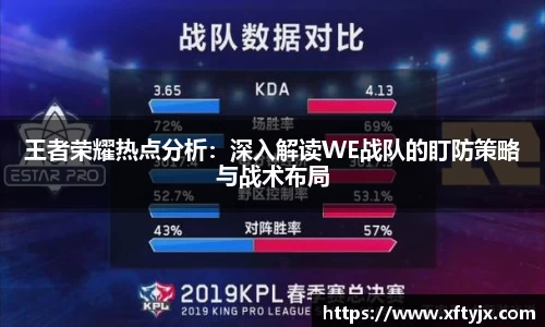 王者荣耀热点分析：深入解读WE战队的盯防策略与战术布局